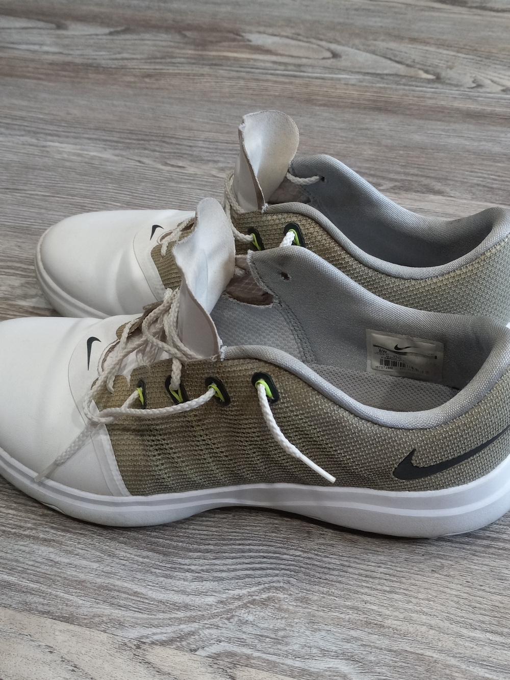 Nike Lunar Empress Lunarlon Woman Golf Shoes White/Gary Size 8 - Picture 6 of 15